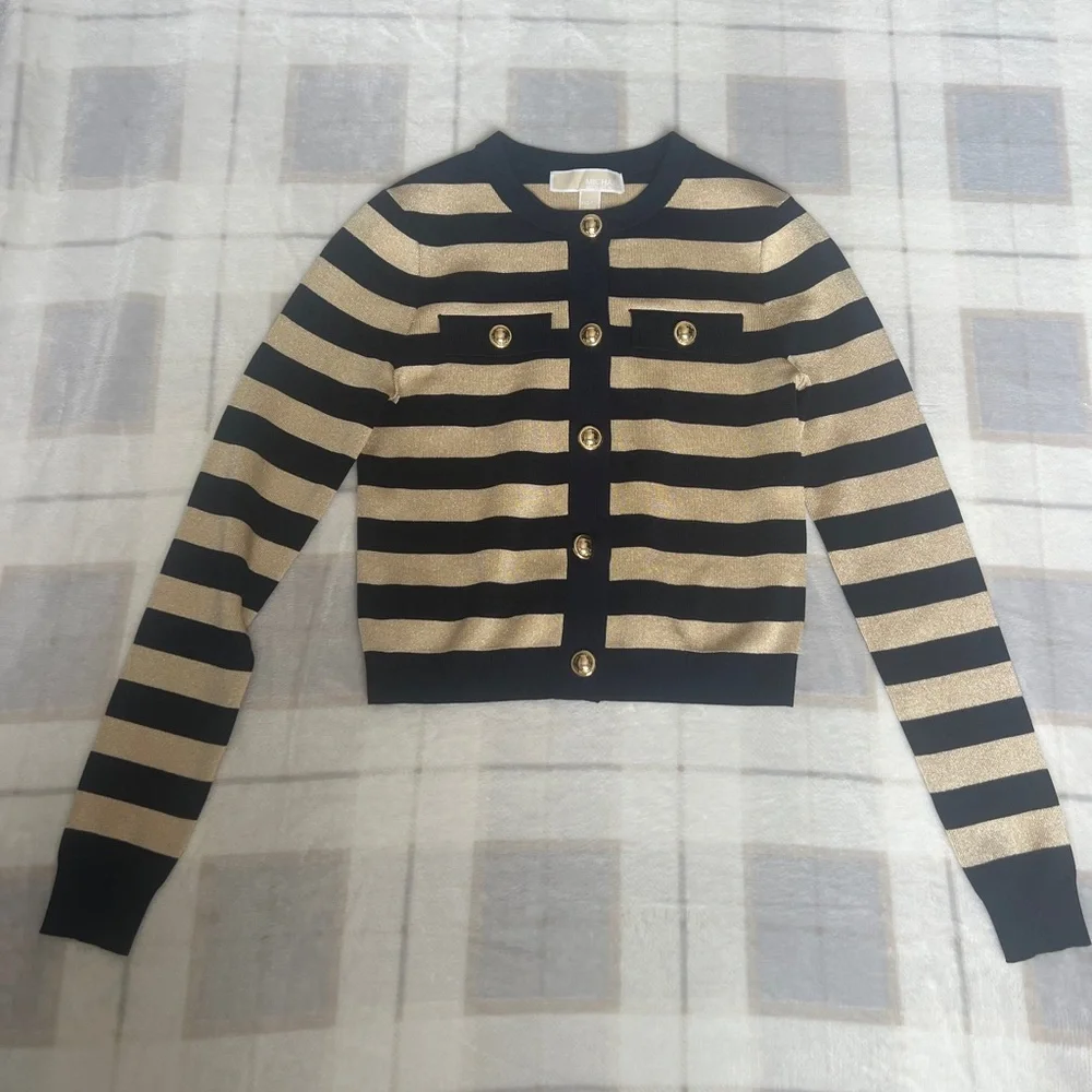 Michael Kors Metallic Striped Skirt & Cardigan Bundle - Picture 10 of 12